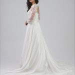 Tessa Chiffon Wedding Dress Side