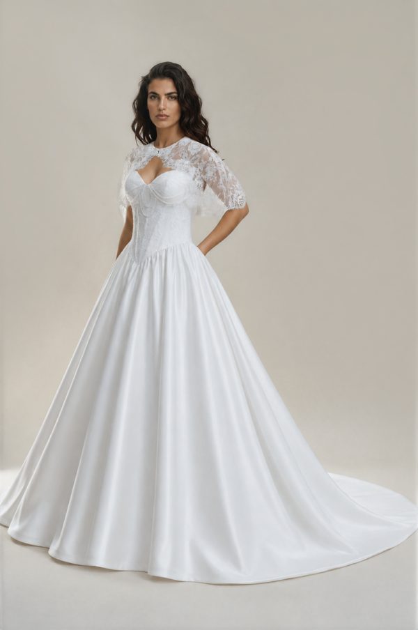 Biliie Basque Waist And Lace Dress