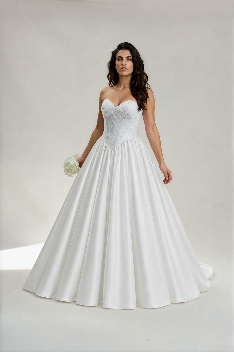 Billie Wedding Dress With Corset Top