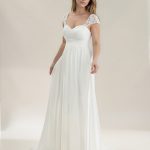 Ivory empire waist maternity wedding dress