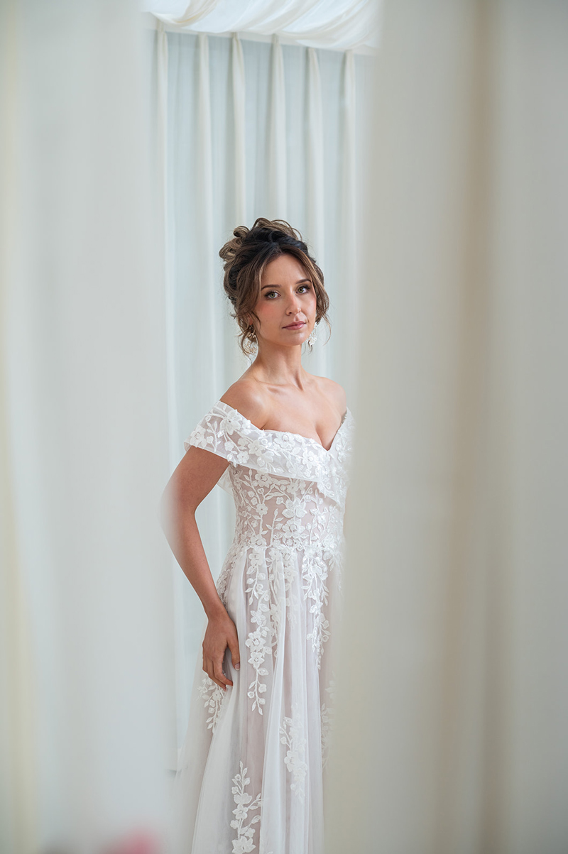Off Shoulder Wedding Dress