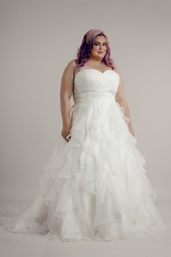 Venice Plus Size Wedding Dress With Ruffles