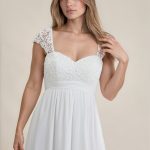 Maternity bridal gown with adjustable lace-up back