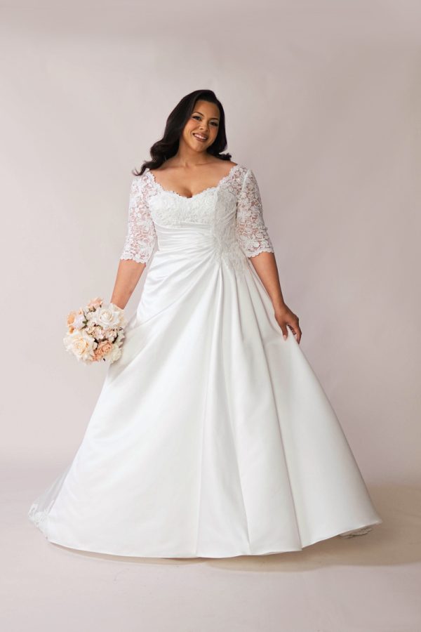 A Line Plus Size Bridal Dress