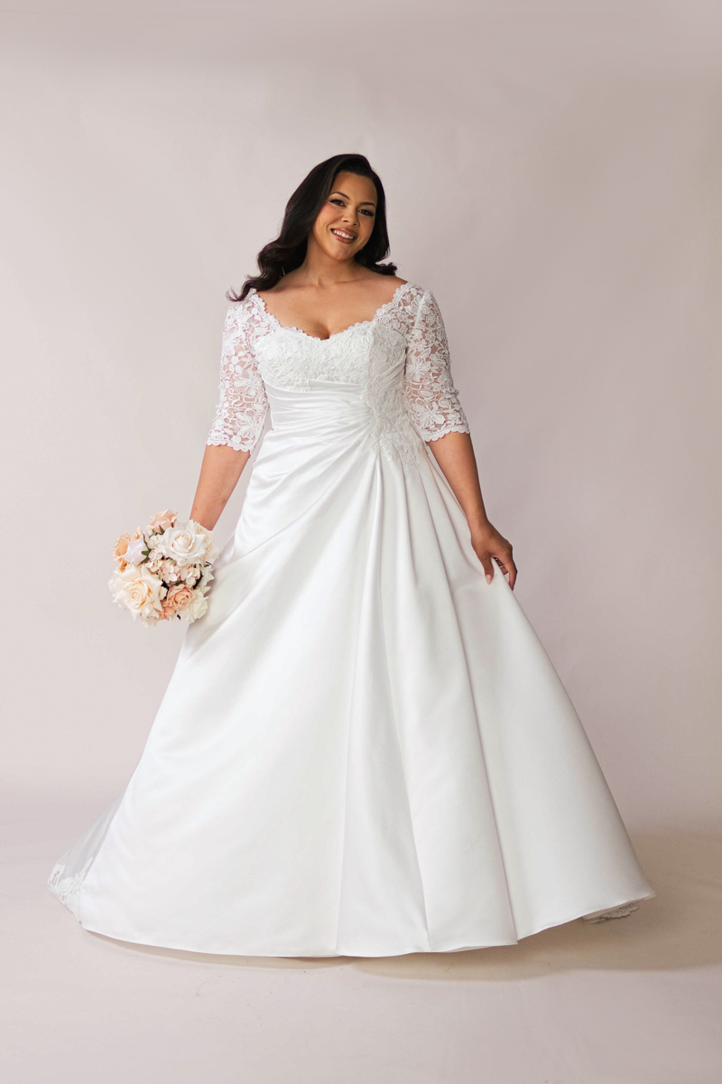 A Line Plus Size Bridal Dress