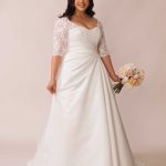 A Line Plus Size Wedding Dress