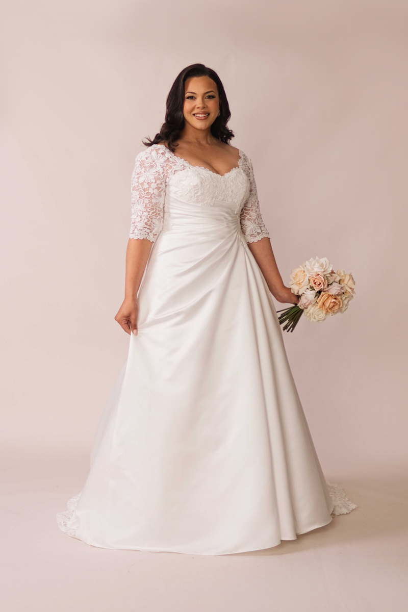 A Line Plus Size Wedding Dress