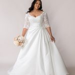 Curve Wedding Dress With Long Sleeves