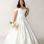 Deluxe Holly plus size wedding dress with boned bodice