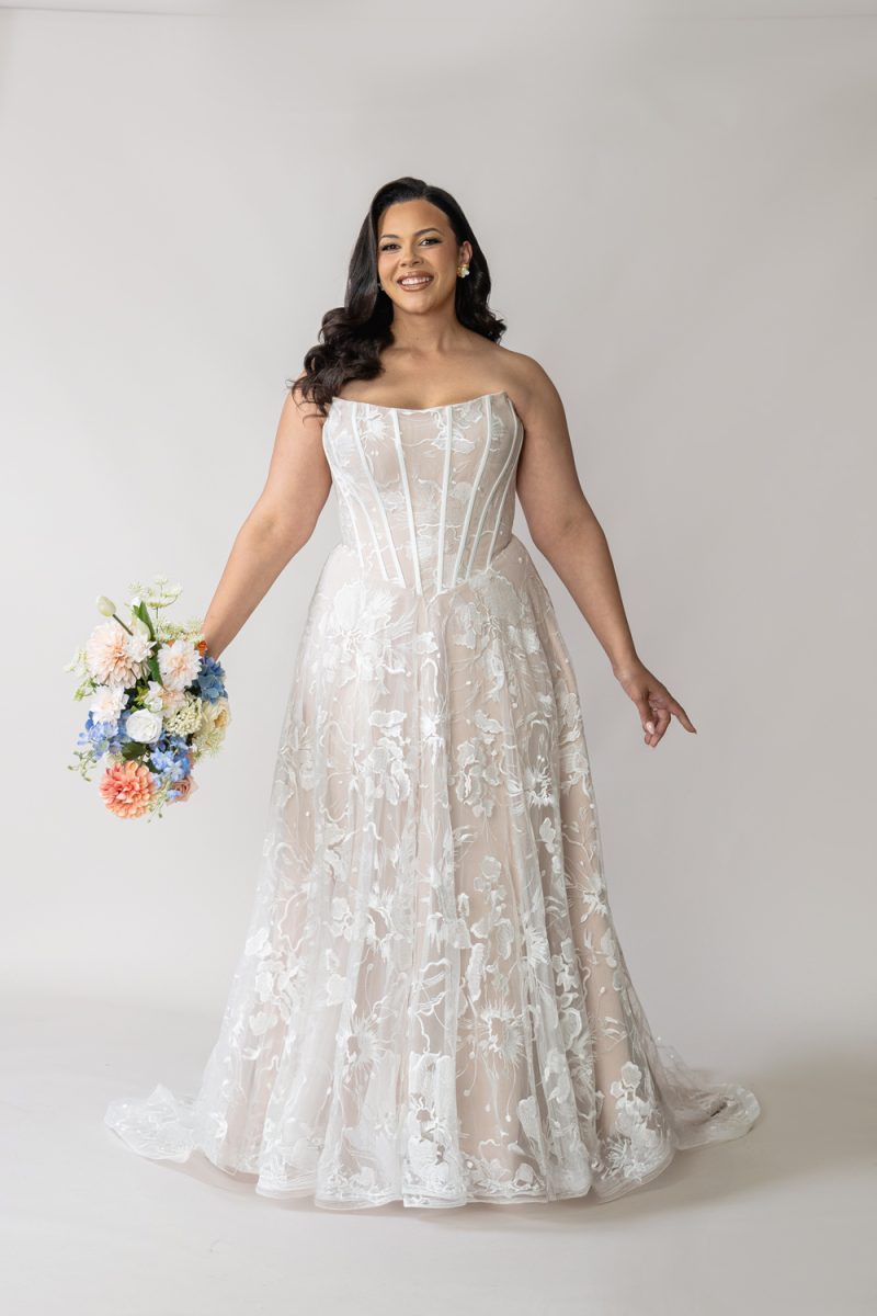 Evie Nude And Ivory Bridal Dress