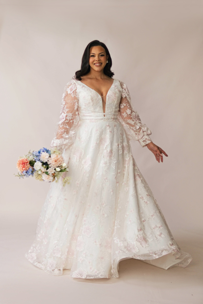 Leah S Design Wedding Dress With Sleeves