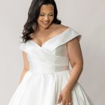 Off The Shoulder Satin Wedding Dress