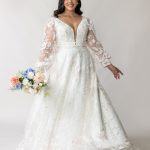 Wedding Dress With Floral Sleeves