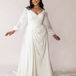 Simple Wedding Dress With Long Sleeves