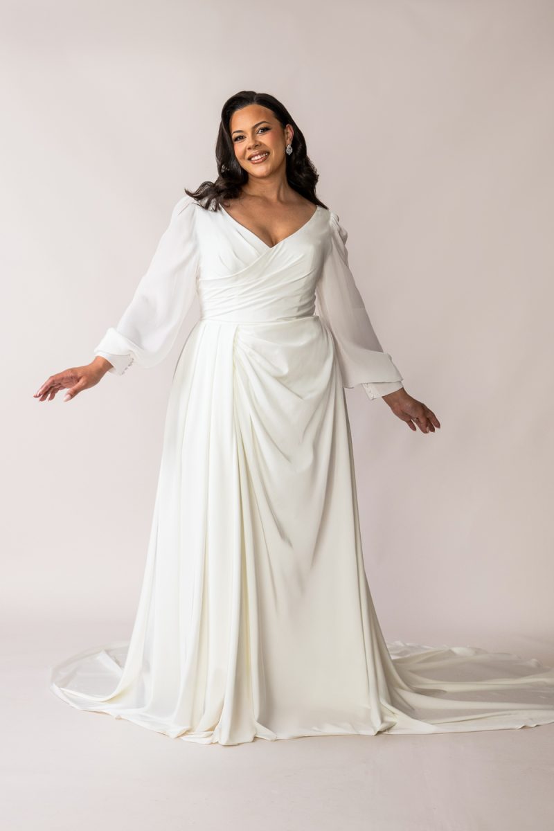 Simple Wedding Dress With Long Sleeves