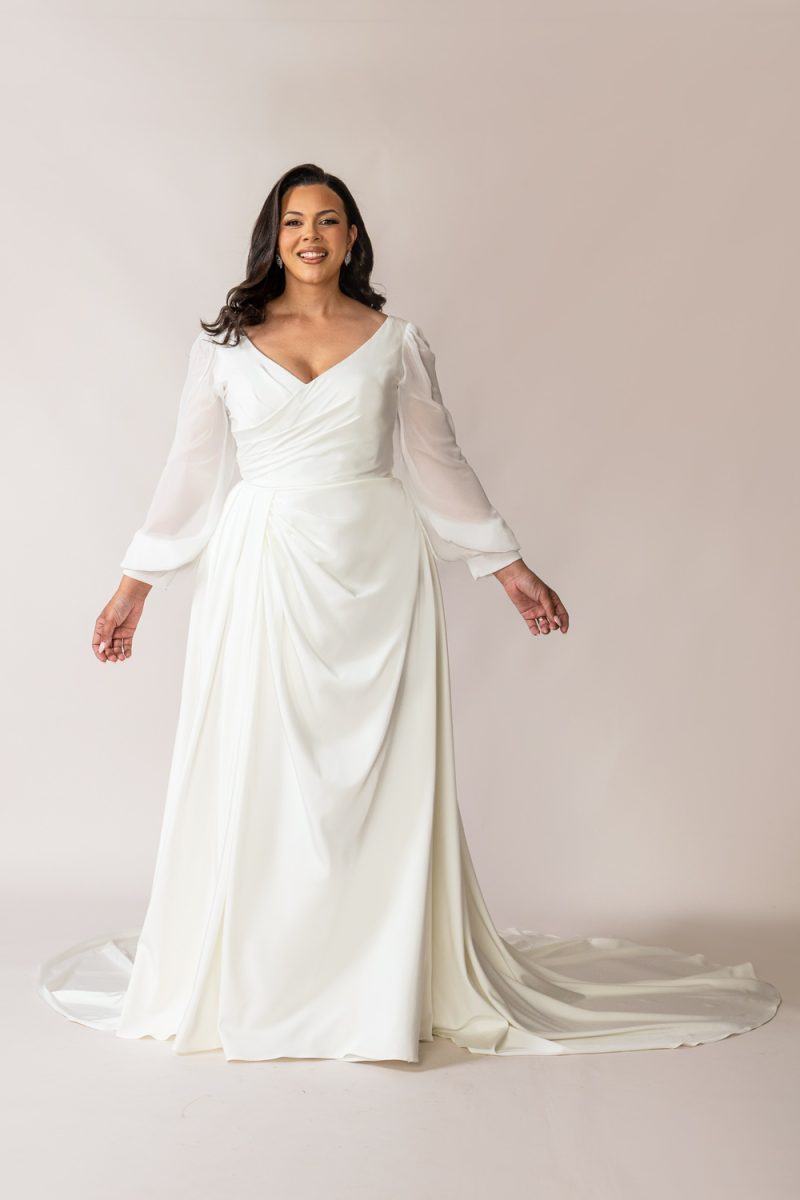 Simple Wedding Dress With Sleeves